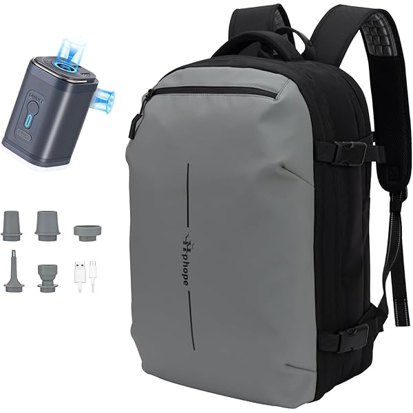 Amazon.co.jp: Vacpack バックパック、真空圧縮機能付き 60L 拡張可能